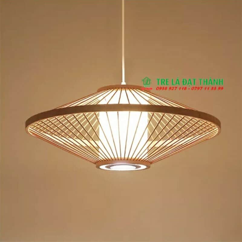 Đèn Đĩa Bay Tre Trang Trí - DMT015